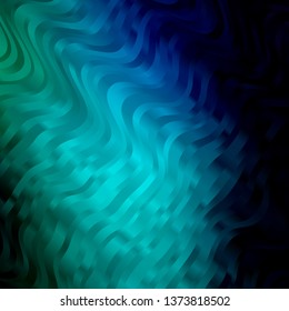 Light Blue, Green vector texture with wry lines. Gradient illustration in simple style with bows. Pattern for busines booklets, leaflets