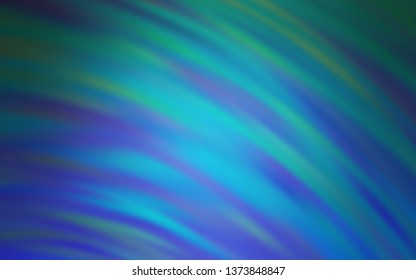 Light Blue, Green vector texture with curved lines. A circumflex abstract illustration with gradient. Pattern for your business design.