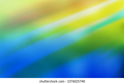Light Blue, Green vector texture with colored lines. Lines on blurred abstract background with gradient. Pattern for ads, posters, banners.