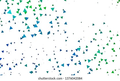 Light Blue, Green vector texture in triangular style. Decorative design in abstract style with triangles. Smart design for your business advert.