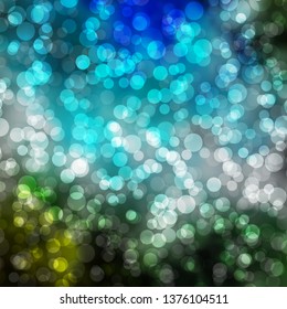 Light Blue, Green vector texture with circles. Abstract illustration with colorful spots in nature style. New template for your brand book.