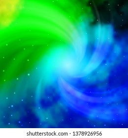 Light Blue, Green vector texture with beautiful stars. Blur decorative design in simple style with stars. Design for your business promotion.