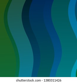 Light Blue, Green vector texture with circular arc. Colorful abstract illustration with gradient curves. Pattern for booklets, leaflets.