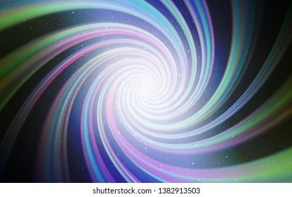 Light Blue, Green vector texture with milky way stars. Shining colored illustration with bright astronomical stars. Smart design for your business advert.