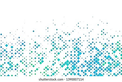 Light Blue, Green vector texture with beautiful stars. Shining colored illustration with stars. The pattern can be used for wrapping gifts.