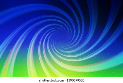 Light Blue, Green vector texture with milky way stars. Shining colored illustration with bright astronomical stars. Pattern for astrology websites.