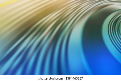 Light Blue, Green vector texture with bent lines. An elegant bright illustration with gradient. Elegant pattern for a brand book.