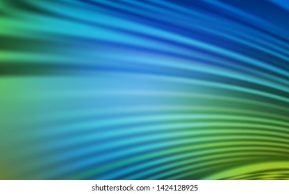 Light Blue, Green vector texture with curved lines. A circumflex abstract illustration with gradient. Abstract design for your web site.