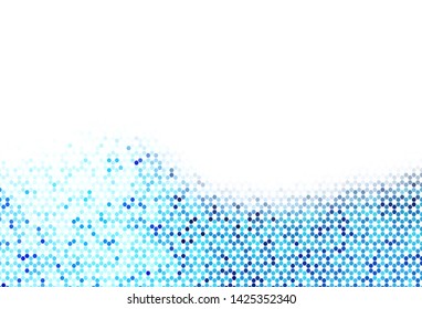 Light Blue, Green vector texture with colorful hexagons. Glitter abstract illustration in hexagonal style. Pattern for your ad, booklets.