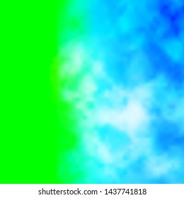 Light Blue, Green vector texture with cloudy sky. Shining illustration with abstract gradient clouds. Template for landing pages.