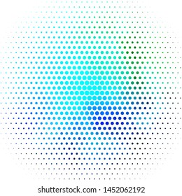 Light Blue, Green vector texture with circles. Colorful illustration with gradient dots in nature style. Design for your commercials.
