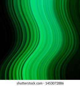 Light Blue, Green vector texture with circular arc. Colorful abstract illustration with gradient curves. Template for cellphones.