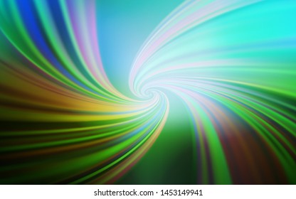 Light Blue, Green vector texture with bent lines. A circumflex abstract illustration with gradient. Brand new design for your ads, poster, banner.