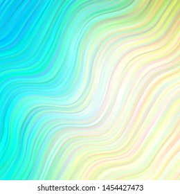 Light Blue, Green vector texture with curves. Gradient illustration in simple style with bows. Pattern for ads, commercials.