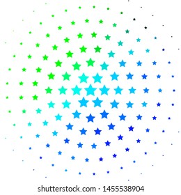 Light Blue, Green vector texture with beautiful stars. Modern geometric abstract illustration with stars. Design for your business promotion.
