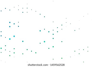 Light Blue, Green vector texture with disks. Illustration with set of shining colorful abstract circles. Pattern of water, rain drops.