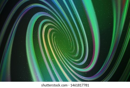 Light Blue, Green vector texture with milky way stars. Modern abstract illustration with Big Dipper stars. Best design for your ad, poster, banner.