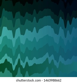 Light Blue, Green vector texture with curves. Colorful illustration with curved lines. Pattern for ads, commercials.