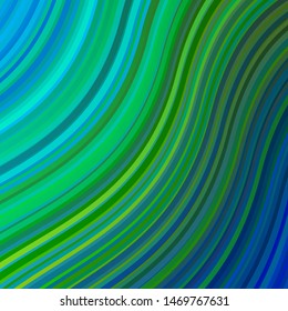 Light Blue, Green vector texture with circular arc. Abstract illustration with gradient bows. Smart design for your promotions.
