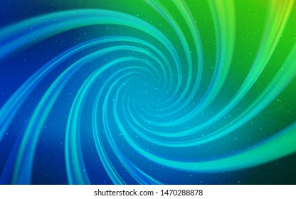 Light Blue, Green vector texture with milky way stars. Modern abstract illustration with Big Dipper stars. Best design for your ad, poster, banner.
