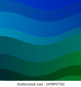 Light Blue, Green vector texture with circular arc. Colorful illustration in abstract style with bent lines. Design for your business promotion.