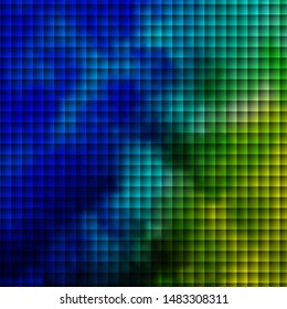 Light Blue, Green vector texture in rectangular style. Rectangles with colorful gradient on abstract background. Best design for your ad, poster, banner.