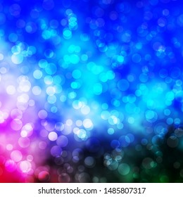 Light Blue, Green vector texture with disks. Abstract decorative design in gradient style with bubbles. Pattern for websites.