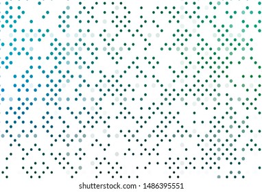 Light Blue, Green vector texture with disks. Beautiful colored illustration with blurred circles in nature style. Completely new template for your brand book.