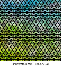 Light Blue, Green vector texture with triangular style. Decorative design in abstract style with triangles. Pattern for booklets, leaflets