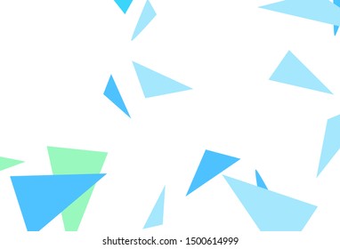 Light Blue, Green vector texture with triangular style. Abstract gradient illustration with triangles. Modern template for landing page.