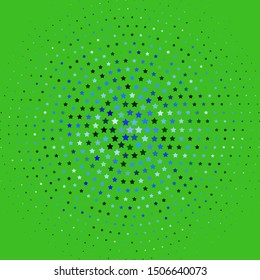 Light Blue, Green vector texture with beautiful stars. Blur decorative design in simple style with stars. Pattern for wrapping gifts.