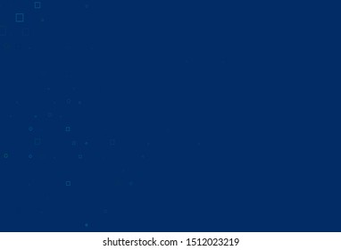 Light Blue, Green vector texture with disks, rectangles. Colorful gradient with circles, rectangles on abstract backdrop. Design for posters, banners.