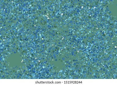 Light Blue, Green vector texture with abstract forms. Decorative design in abstract style with random forms. Modern design for your business card.