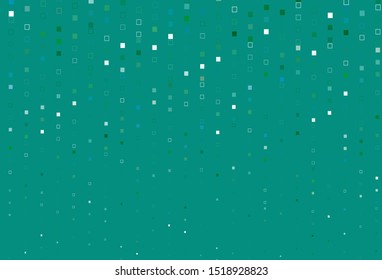 Light Blue, Green vector texture with rectangular style. Illustration with set of colorful rectangles. Pattern for websites, landing pages.