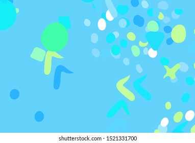 Light Blue, Green vector texture with abstract forms. Simple colorful illustration with abstract gradient shapes. Best smart design for your business.