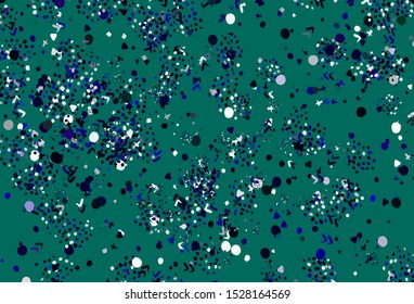Light Blue, Green vector texture with abstract forms. Colorful chaotic forms with gradient in modern style. Best smart design for your business.