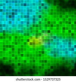 Light Blue, Green vector texture in rectangular style. Abstract gradient illustration with rectangles. Template for cellphones.