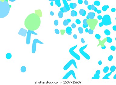 Light Blue, Green vector texture with abstract forms. Simple colorful illustration with abstract gradient shapes. Best smart design for your business.