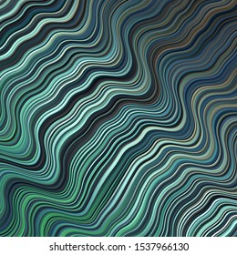 Light Blue, Green vector texture with circular arc. Colorful abstract illustration with gradient curves. Best design for your ad, poster, banner.