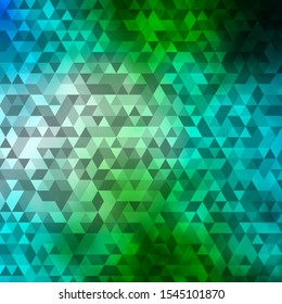 Light Blue, Green vector texture with triangular style. Modern abstract illustration with colorful triangles. Pattern for websites.