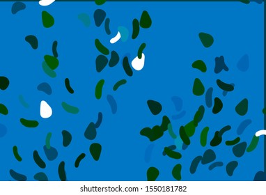 Light Blue, Green vector texture with random forms. Modern abstract illustration with colorful random forms. Simple design for your web site.