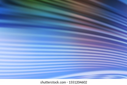 Light Blue, Green vector texture with curved lines. Glitter abstract illustration with wry lines. Template for cell phone screens.