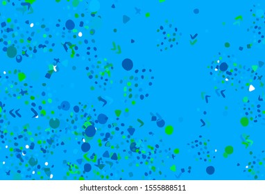 Light Blue, Green vector texture with abstract forms. Simple colorful illustration with abstract gradient shapes. Background for a cell phone.