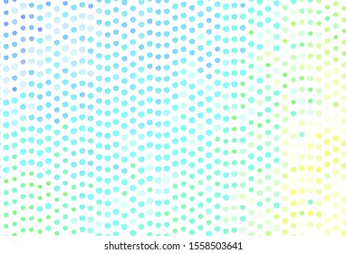 Light Blue, Green vector texture with curved lines. Glitter abstract illustration with wry lines. Template for cell phone screens.