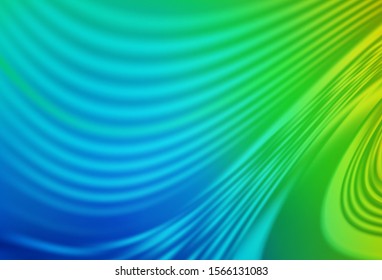 Light Blue, Green vector texture with curved lines. Brand new colorful illustration in simple style. Abstract design for your web site.
