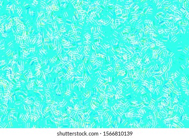 Light Blue, Green vector texture with colored lines, dots. Glitter abstract illustration with colorful sticks. Best design for your ad, poster, banner.