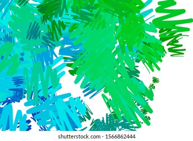 Light Blue, Green vector texture with colored lines. Lines on blurred abstract background with gradient. Pattern for ad, booklets, leaflets.