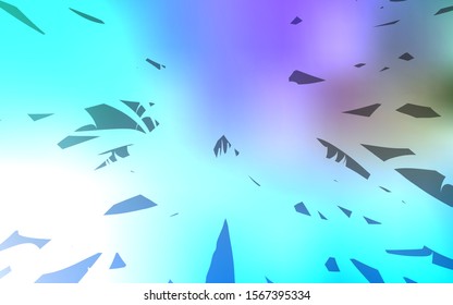 Light Blue, Green vector texture with colored lines. Lines on blurred abstract background with gradient. Smart design for your business advert.