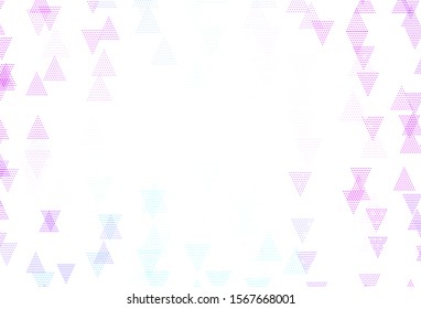 Light Blue, Green vector texture with triangular style. Triangles on abstract background with colorful gradient. Pattern for websites.