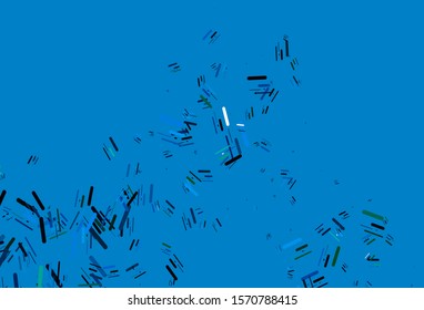 Light Blue, Green vector texture with colorful lines. Glitter abstract illustration with colored sticks. Best design for your ad, poster, banner.